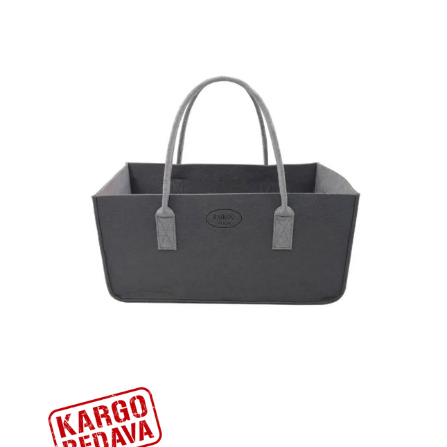 RAIKOU Alışveriş ve Plaj Çantası Gri / Açık Gri