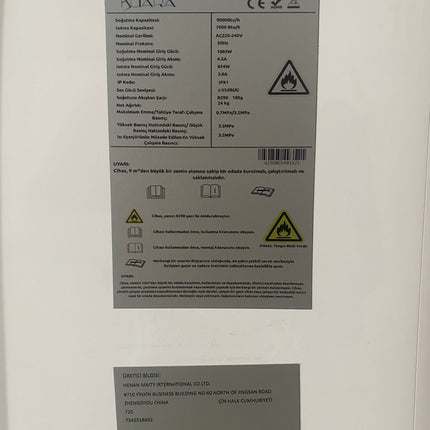 Kuara 9000 Btu Portatif Taşınabilir Klima (SOĞUTUCU GAZLI)