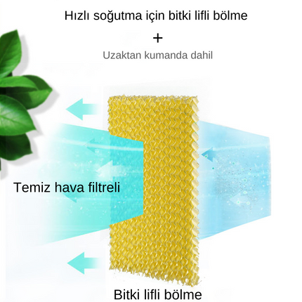 RAIKOU Uzaktan kumandalı Taşınabilir Salon Tipi Klima Su Soğutma  M232H01-Beyaz