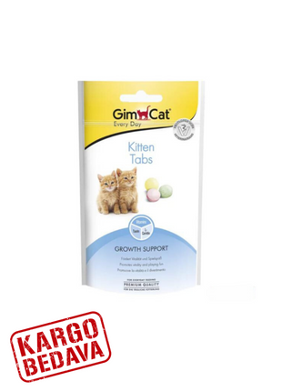 GimCat Kitten Tabs Yavru Kediler için Taurinli Multivitamin Kedi Ödül Maması 40gr