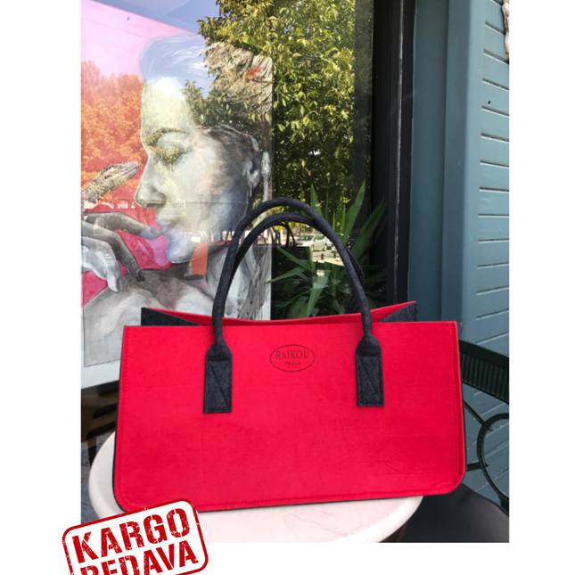 RAIKOU Alışveriş Çantası Kırmızı / Kahverengi