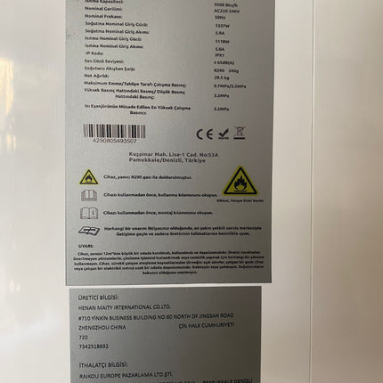 Kuara 12000btu Portatif Taşınabilir Klima (SOĞUTUCU GAZLI)