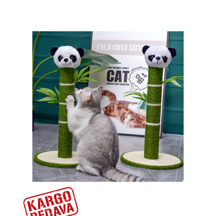 PANDA FİGÜRLÜ KEDİ TIRMALAMA TAHTASI