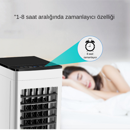 RAIKOU Uzaktan kumandalı Taşınabilir Salon Tipi Klima Su Soğutma  M232H01-Beyaz