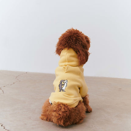 Köpek Hoodie - Sarı