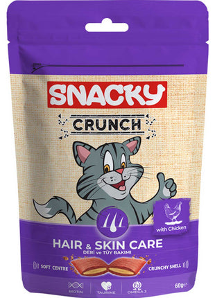 Snacky Crunch Anti-Age Yaşlanma Karşıtı Somonlu Kedi Ödül Maması 60gr